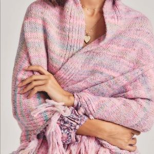 Loveshackfancy Fresca Shawl in Pink Cloud NWT